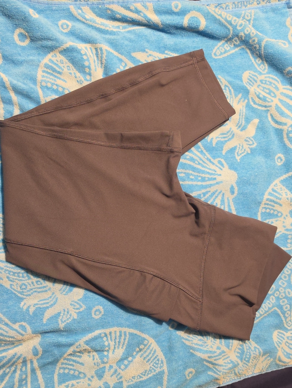 Women's Brown High-Waist Performance Leggings